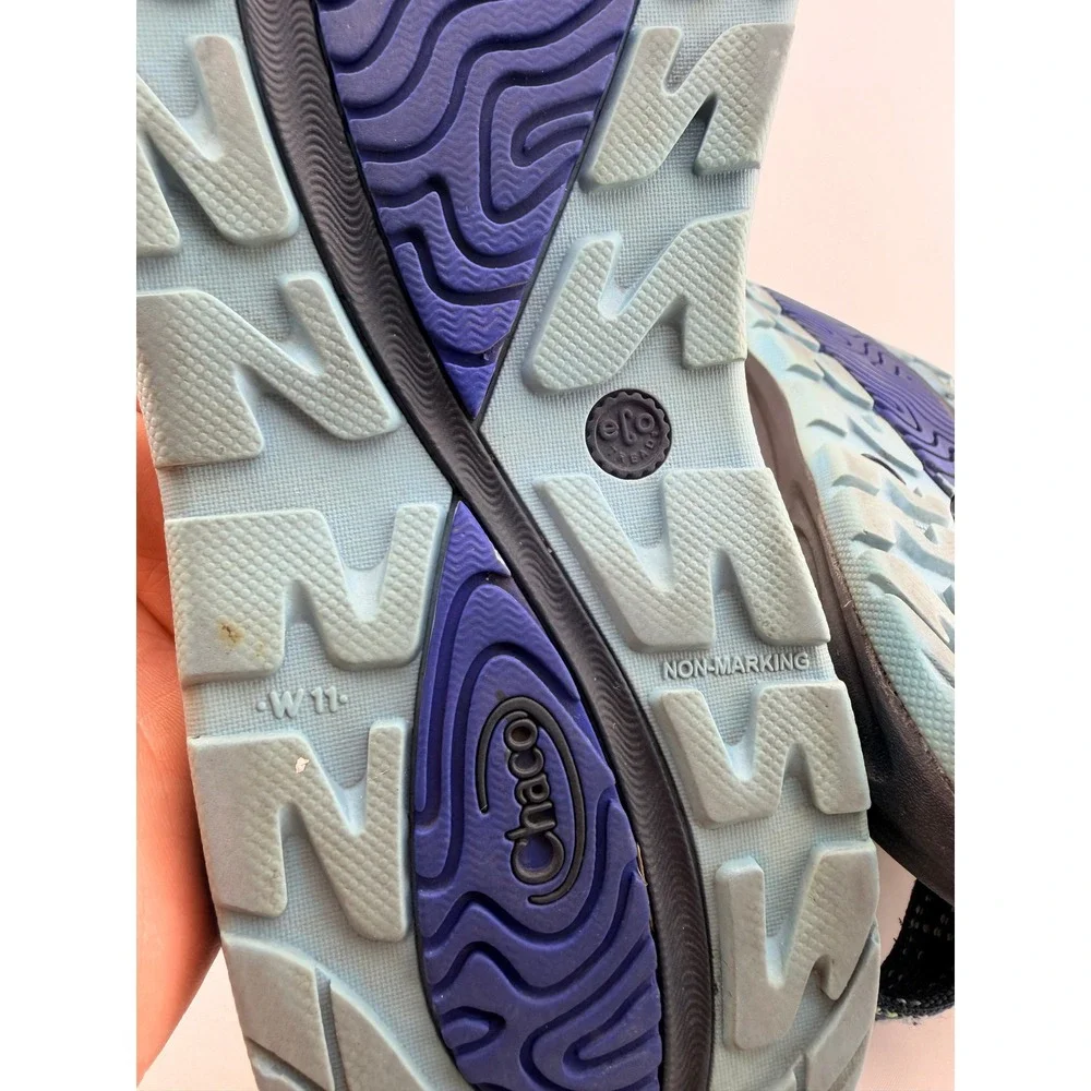 Chaco Women's Z/Volv 2 Wax Eclipse Sandals Size 11 Blue Pixel Strappy Toe Loop